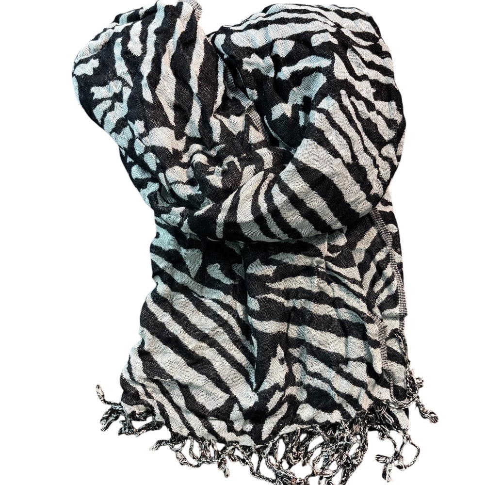 Zebra Print Scarf Lightweight Fashion Accessory, Versatile‎ Stylish Shawl Wrap